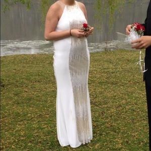 White prom dress